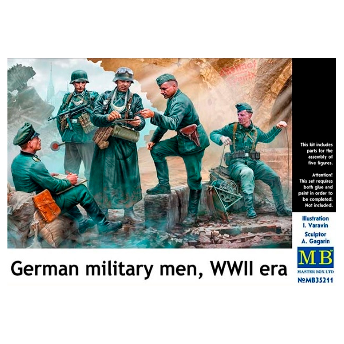 German military men, WWII era 1/35