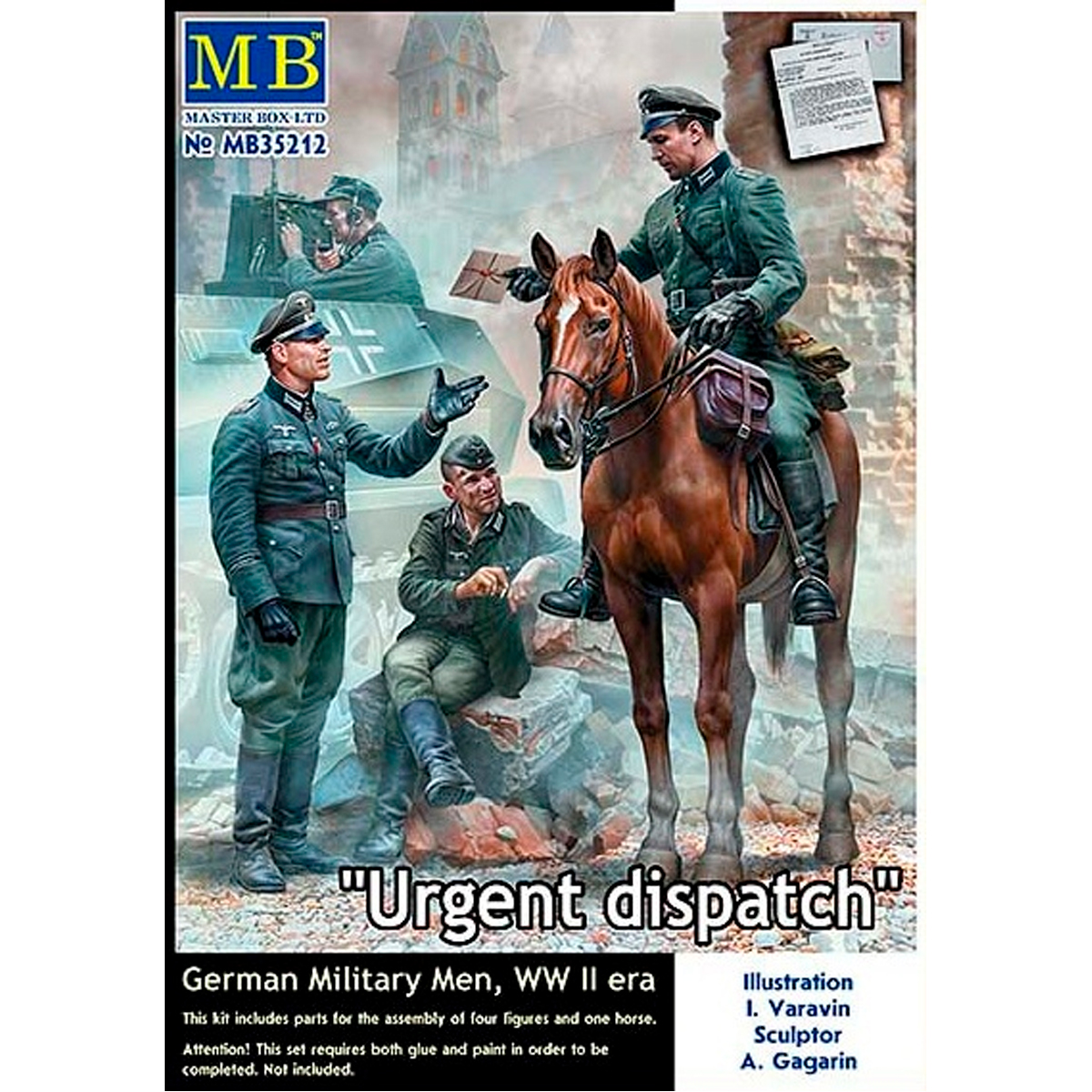 Urgent Dispatch. German Military Men, WW II era 1/35