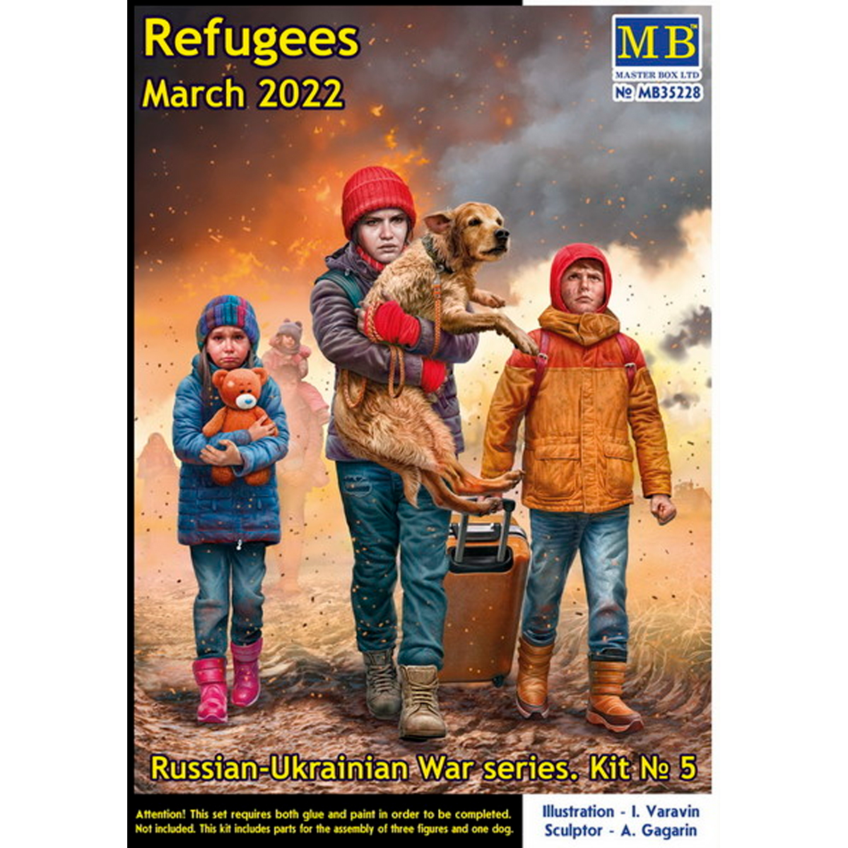 Russian-Ukrainian War series, kit № 5. Refugees. March 2022 1/35