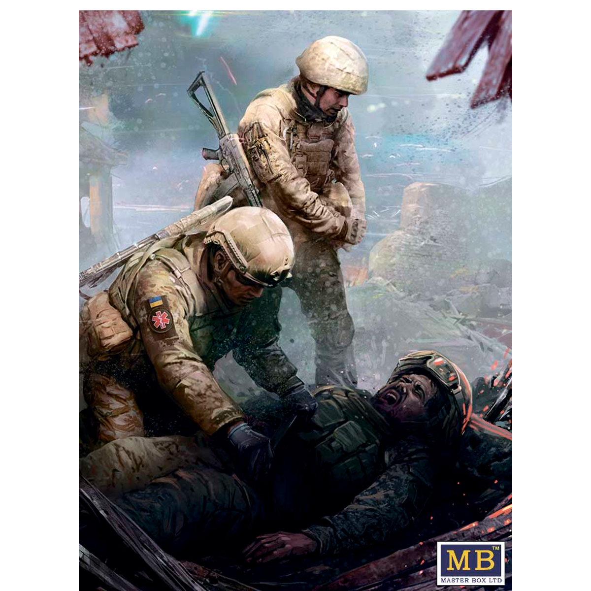 Russian-Ukrainian War series, Kit № 8. On the battlefield. Ukrainian military medics 1/35