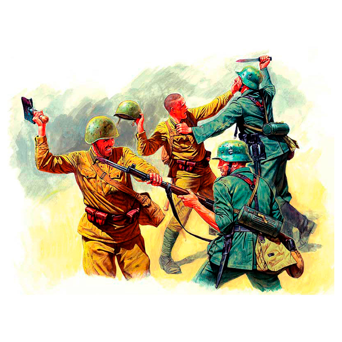 Eastern Front Series Kit No. 3 Hand-to-hand fight, 1941-1942 (4 fig.) 1/35