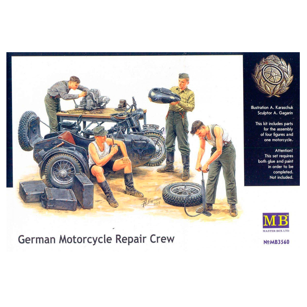 German Motorcycle Repair Crew 1/35