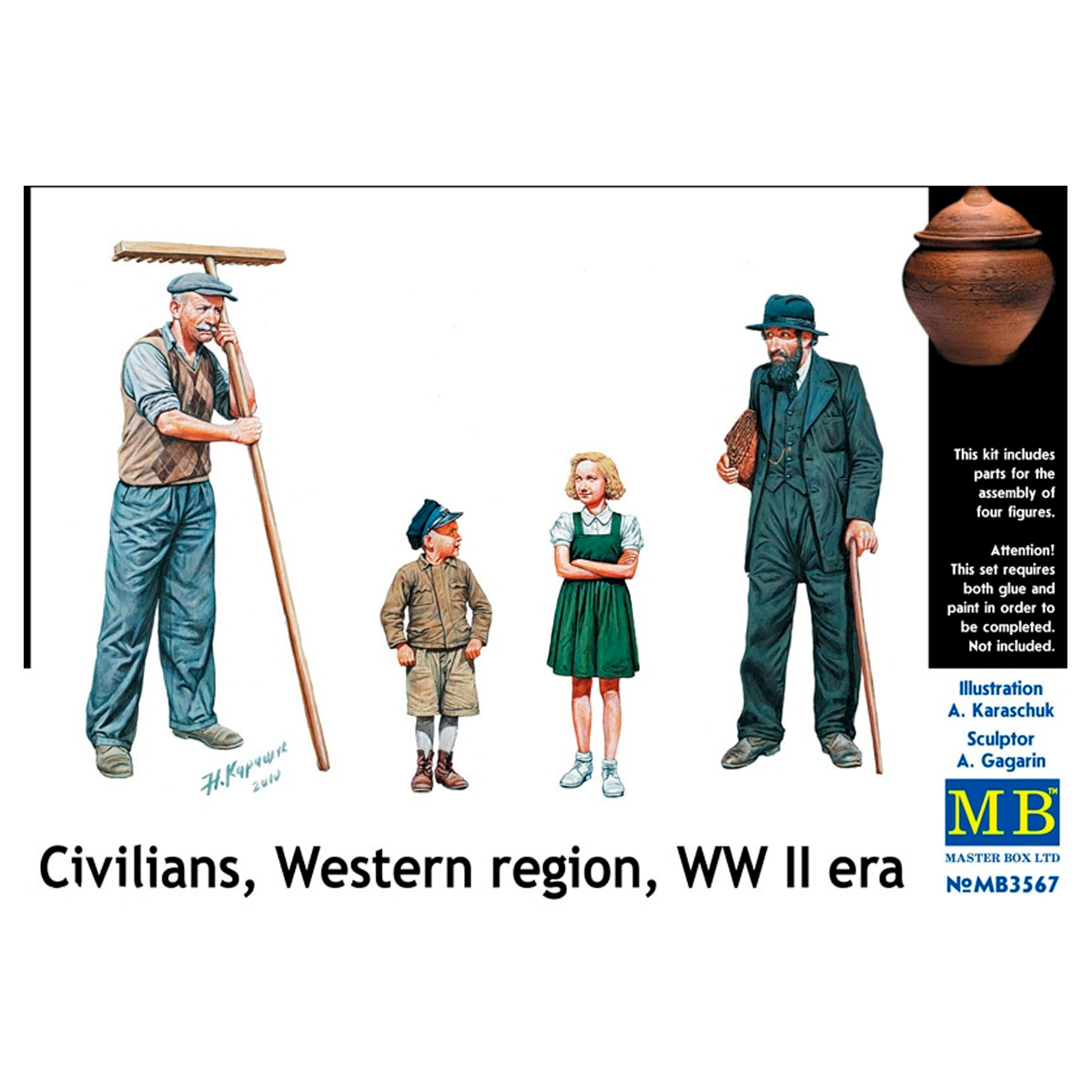 Civilians Western Region, WW II era 1/35