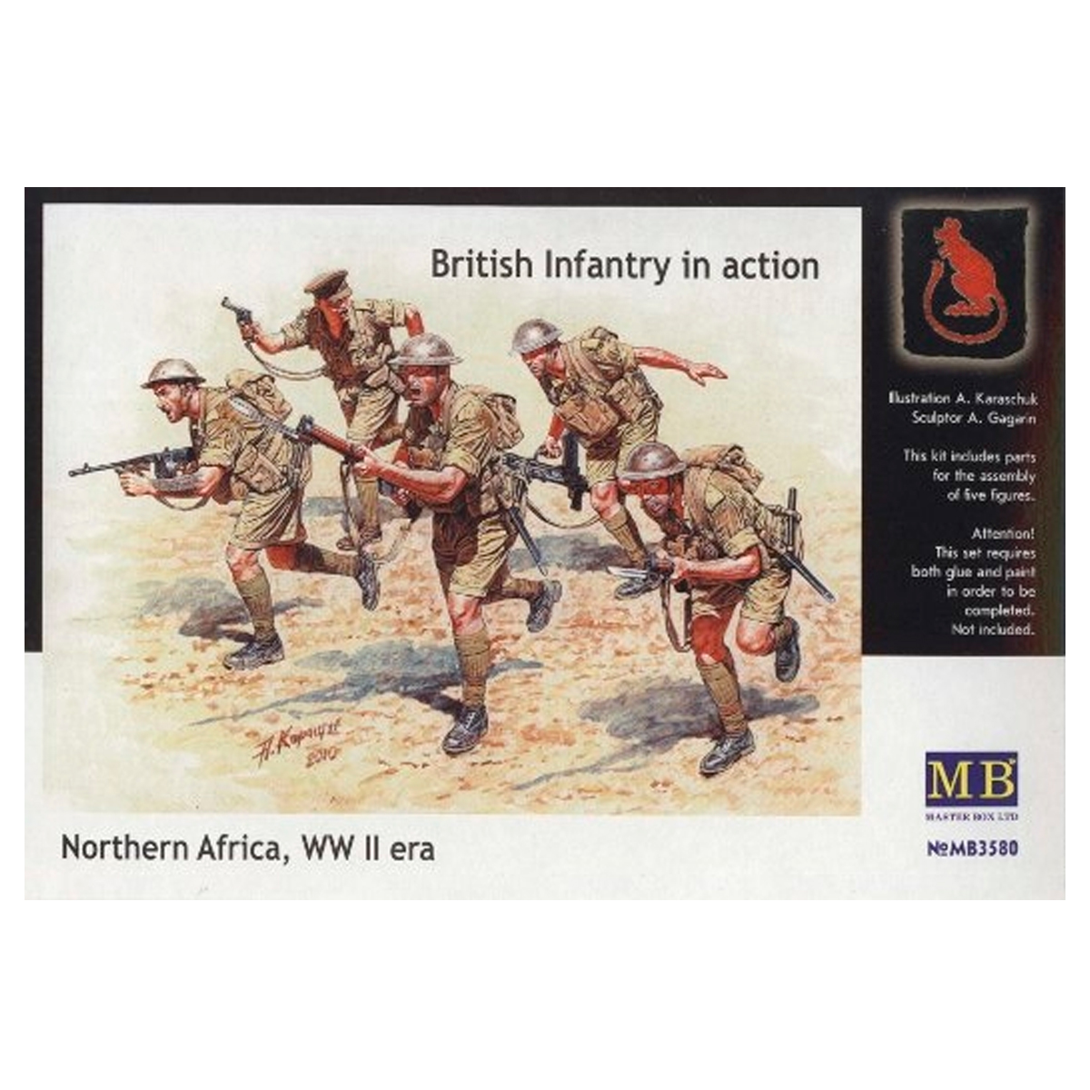 British Infantry in action Northern Africa, WW II era 1/35