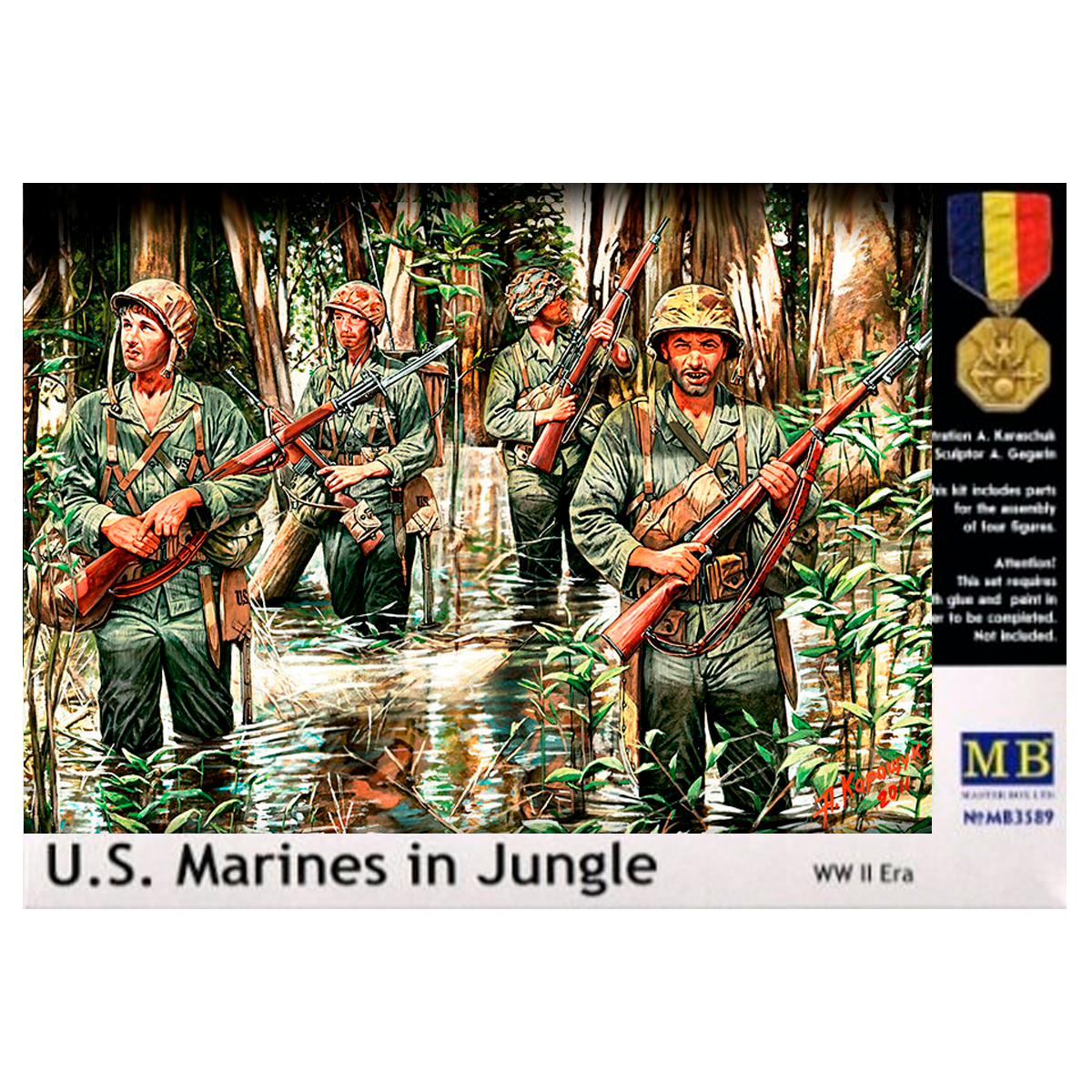 U.S. Marines in jungle, WWII era 1/35