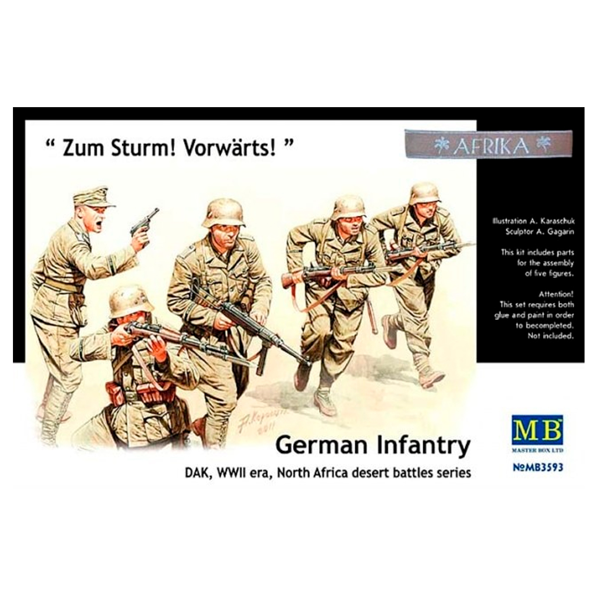 German Infantry, DAK, WWII, North Africa desert battles series 1/35