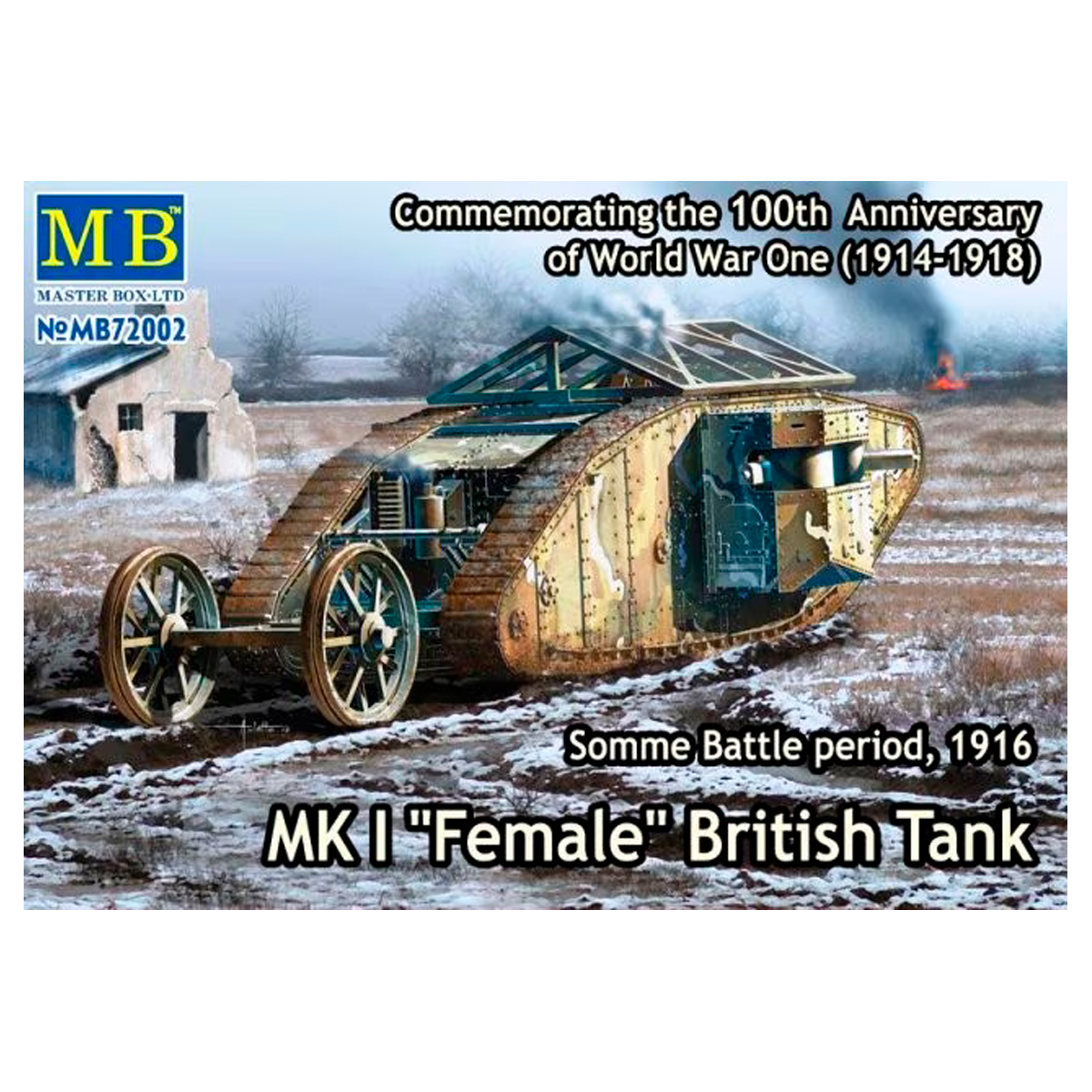 MK I Female British Tank, Somme Battle period, 1916 1/72
