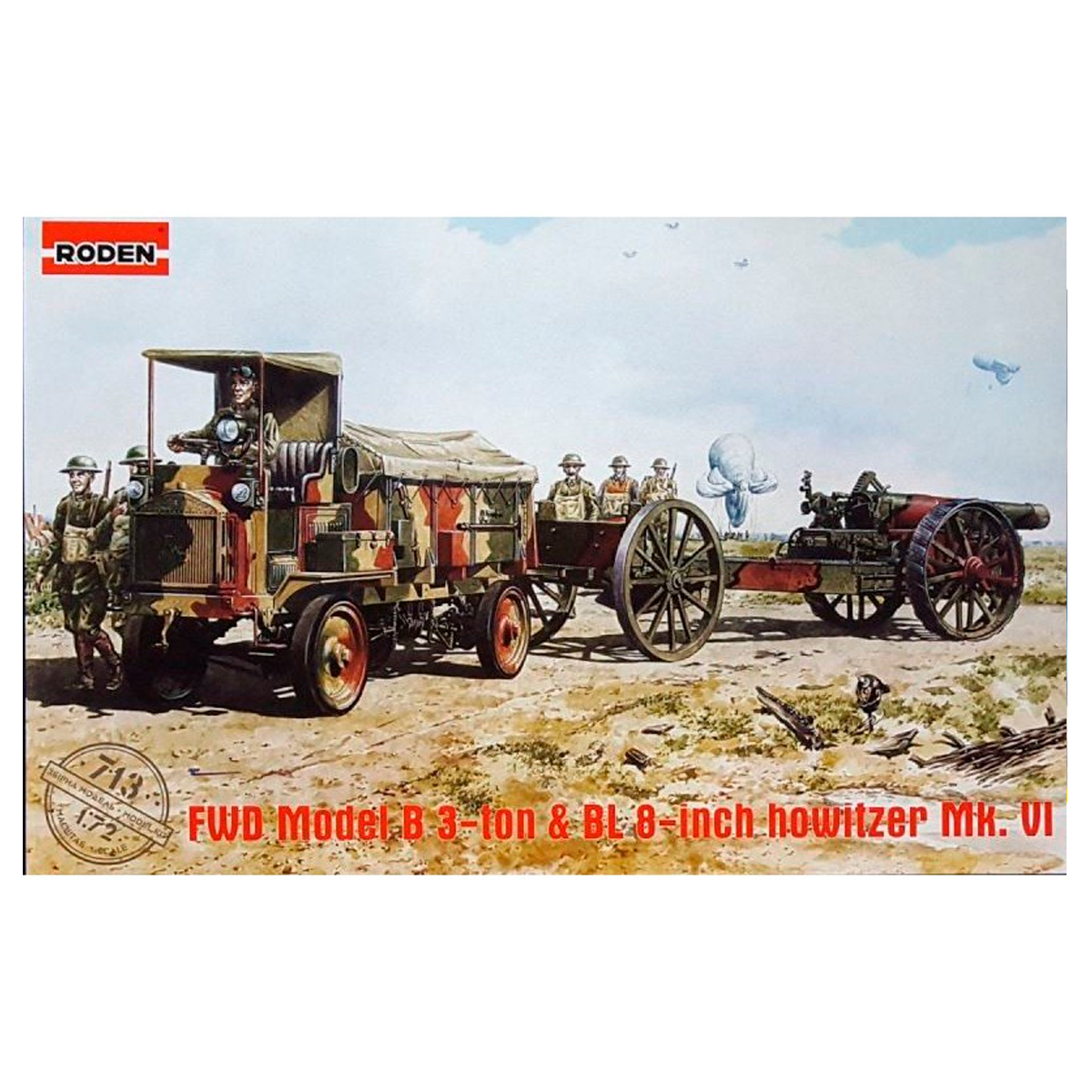 FWD Model B 3 ton & BL 8-inch howitzer Mk.VI 1/72