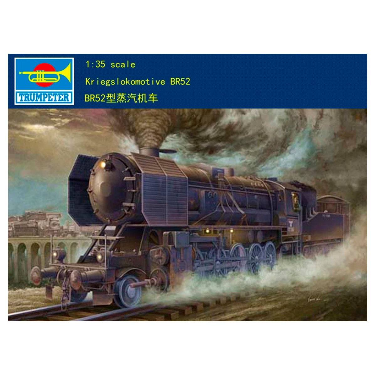 Kriegslokomotive Baureihe 52 (BR-52) mit Steifrahmentender 1/35