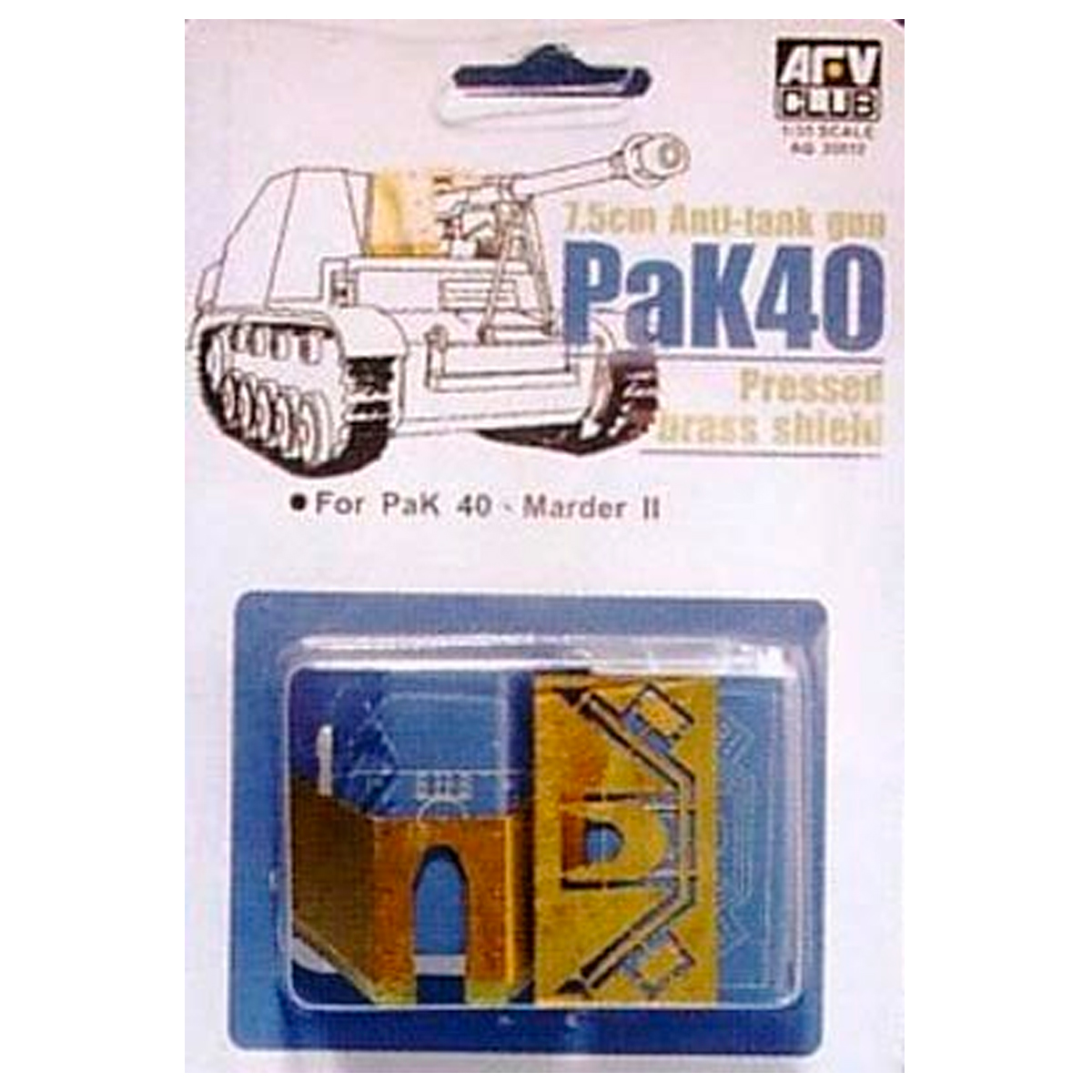 1/35 7,5cm Anti-tank gun PaK 40 Pressed Brass Shield