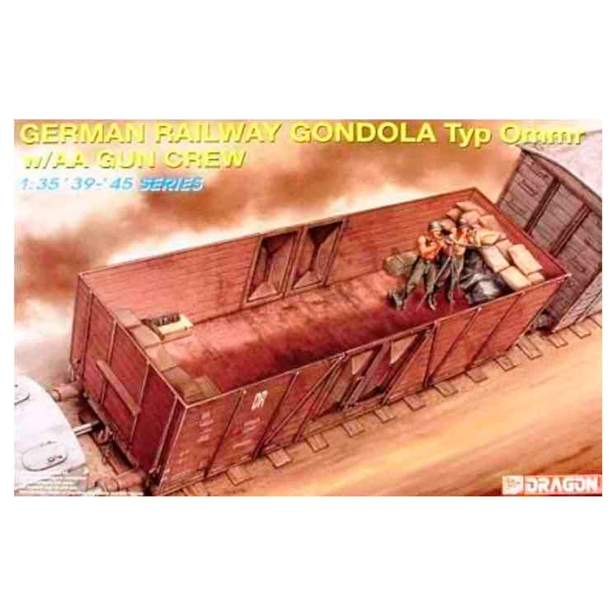1/35 GERMAN RAILWAY GONDOLA TYP OMMR WITH AA GUN CREW