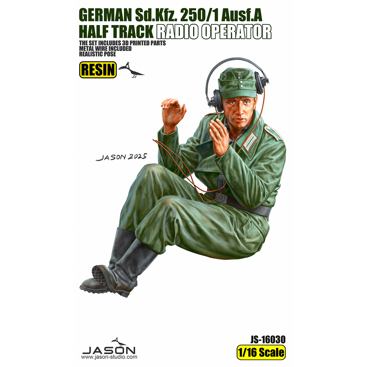 1/16 scale German Sd.Kfz. 250/1 Ausf.A Half Track radio operator