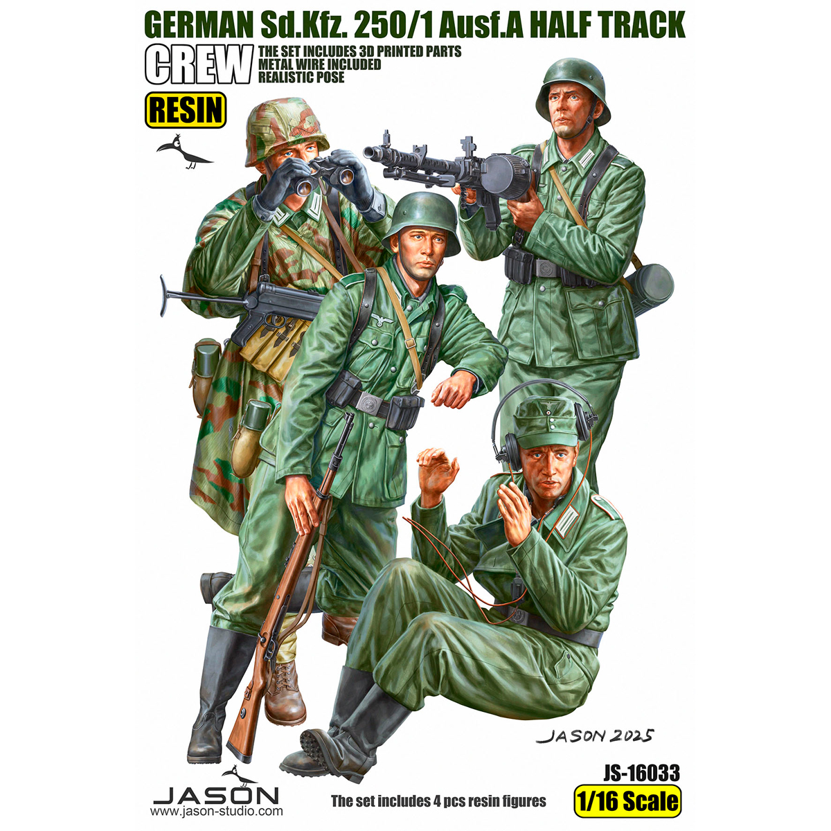 1/16 scale German Sd.Kfz. 250/1 Ausf.A Half Track crew