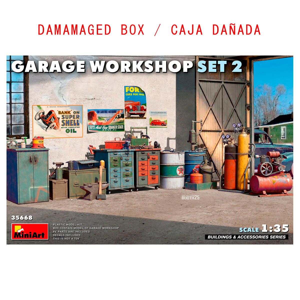 1/35 Garage Workshop Set  #2 (Damaged box / Caja dañada)