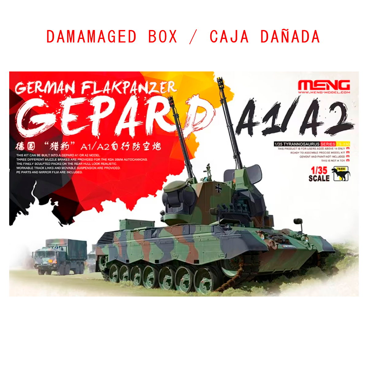 1/35 GERMAN FLAKPANZER GEPARD A1/A2 (Damaged box / Caja dañada)