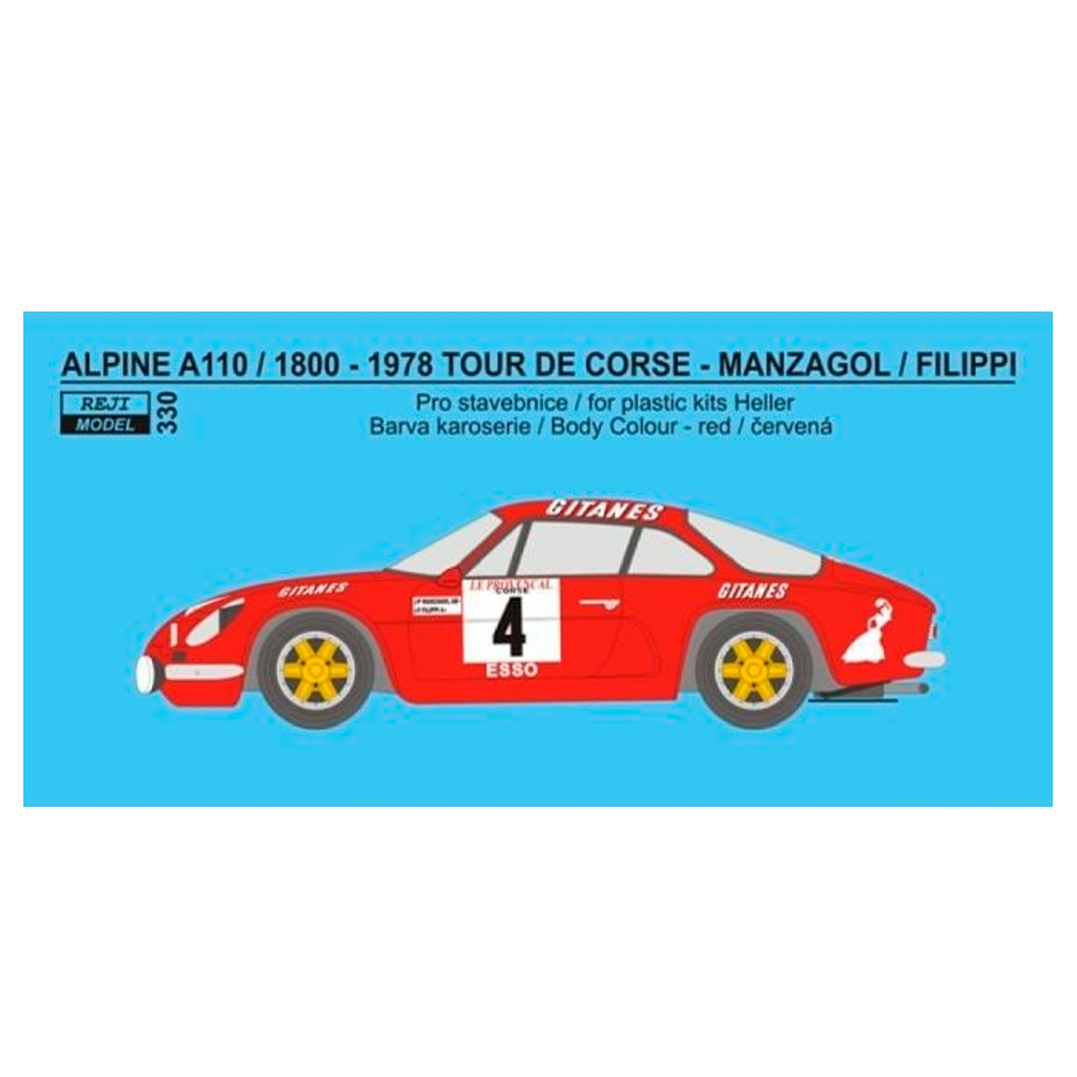 1/24 Alpine A110 sponsored by Gitanes #4 Decal set