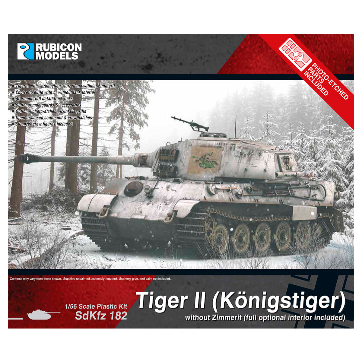 1/56 Sdkfz 182 Tiger II (Königstiger) without Zimmerit (full optional Interior included)