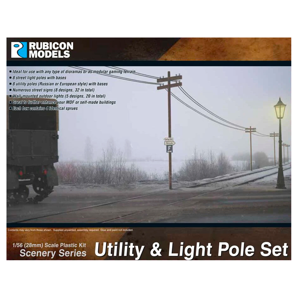 1/56 Utility & Light Pole Set