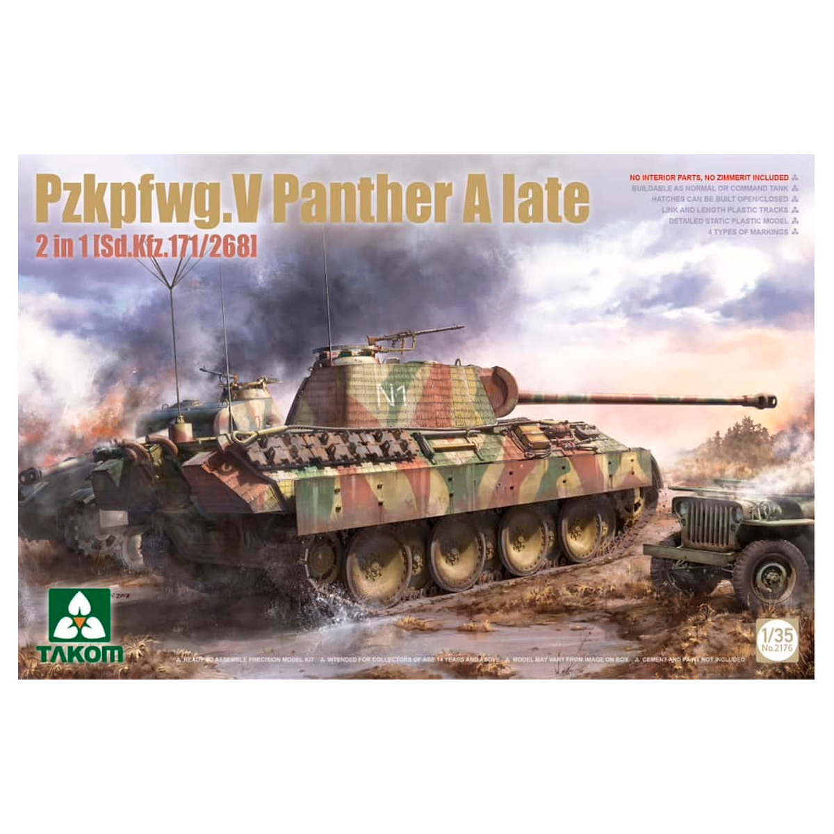 1/35 Pzkpfwg.V Panther A Late 2 in 1 [Sd.Kfz.171/268]