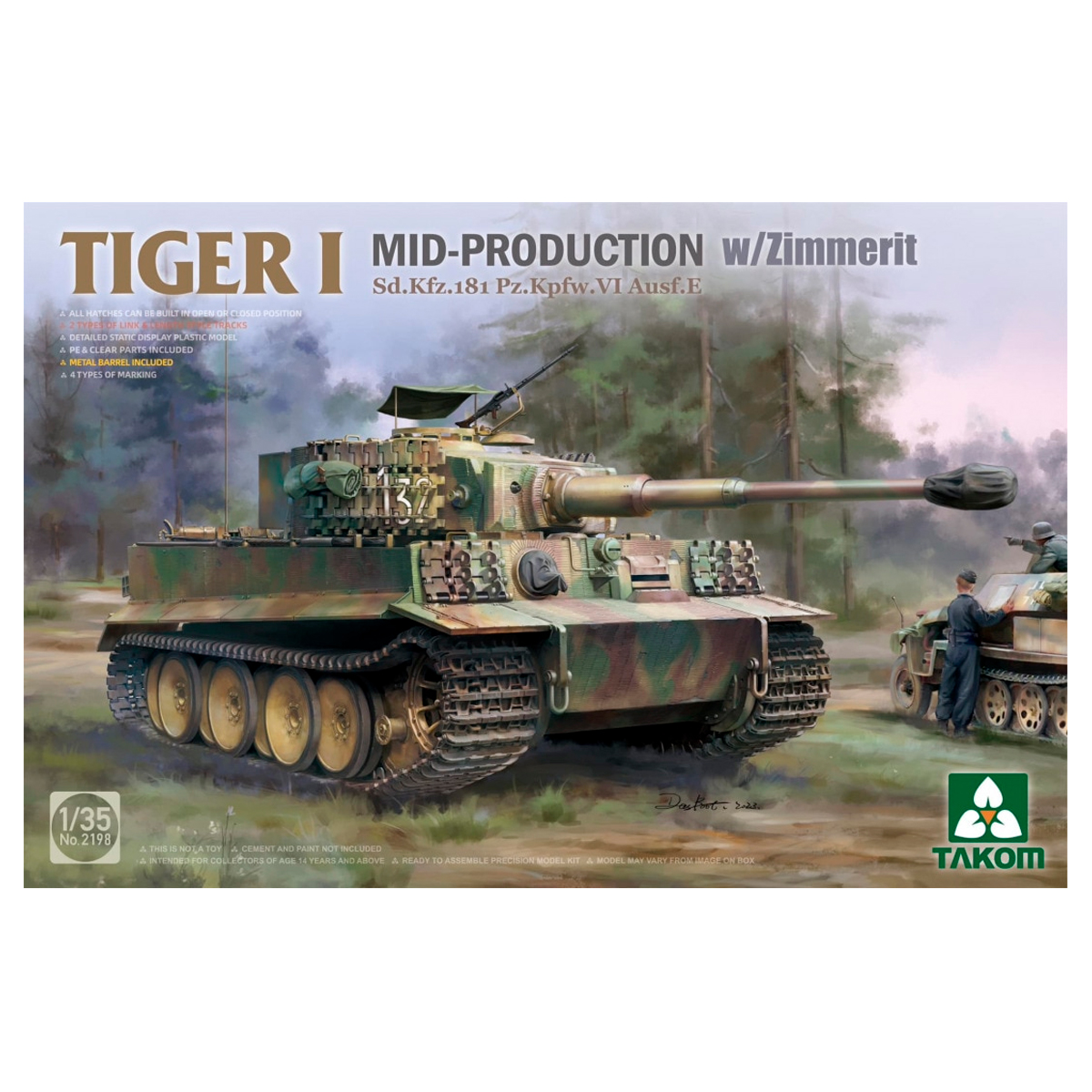 1/35 Tiger I Mid-Production w/Zimmerit Sd.Kfz. 181 Pz.Kpfw. VI Ausf. E