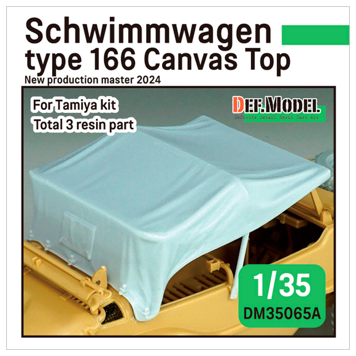 Schwimmwagen Type 166 Canvas top (for Tamiya 1/35)