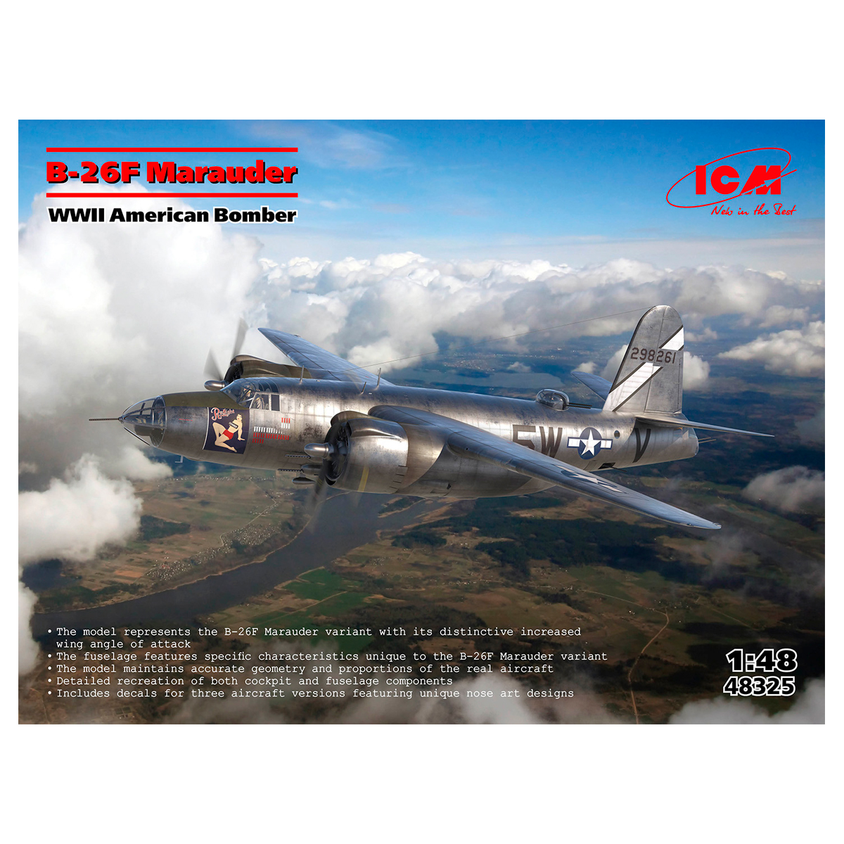 1/48 B-26F Marauder, WWII American Bomber