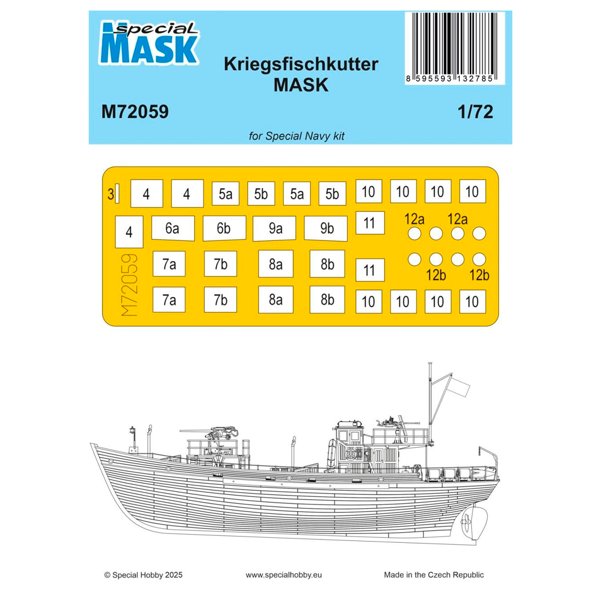 Special Mask Kriegsfischkutter Mask 1/72 for Special Navy Kit