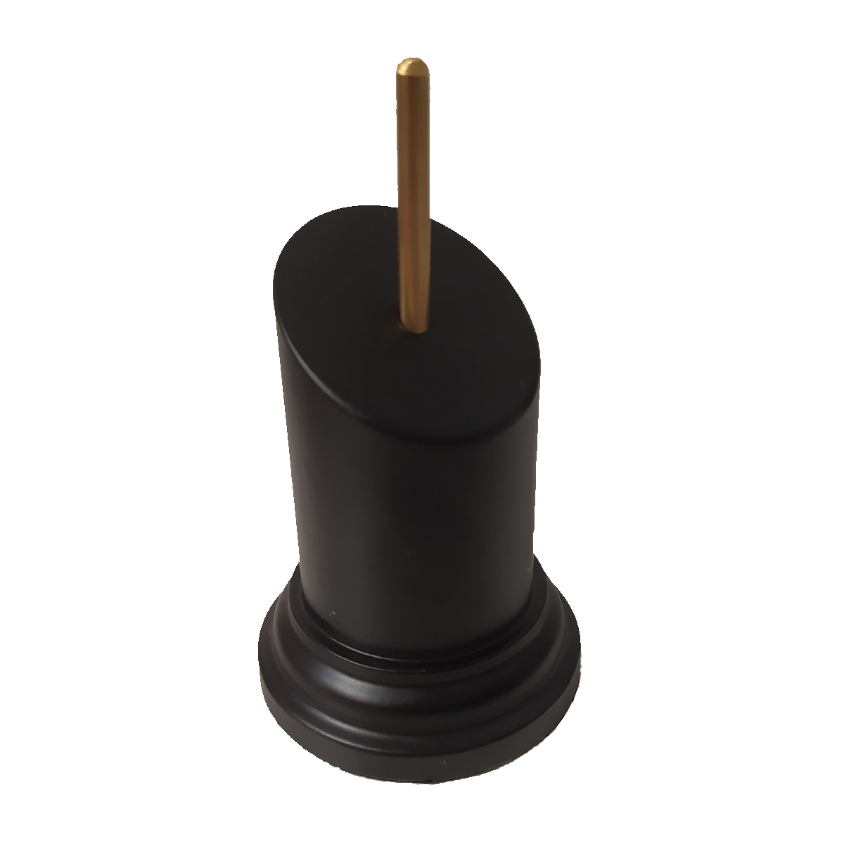 Peana inclinada 7cm redondo 3,5cm negro – Black wooden round base