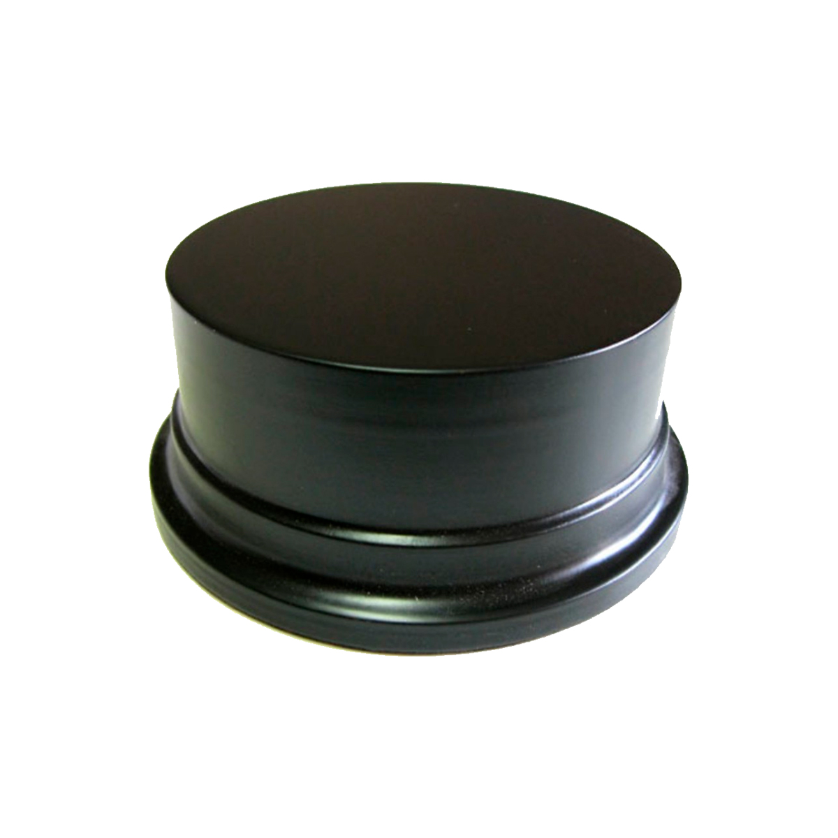 Peana redonda 6cm alto x 8cm negro – Black wooden round base