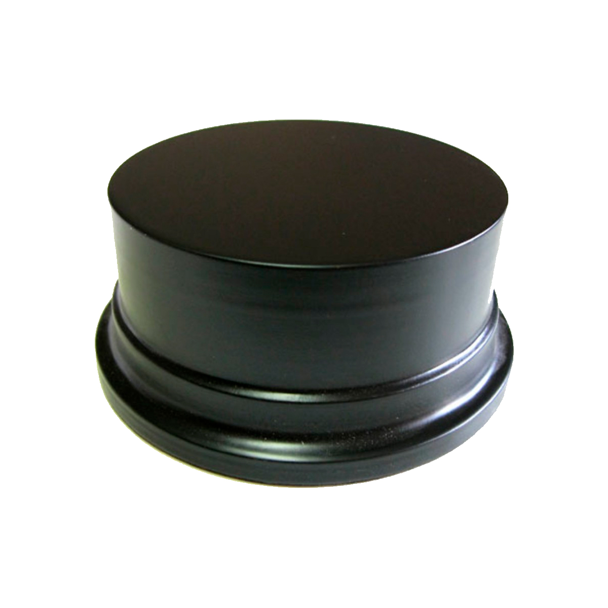 Peana redonda 6cm alto x 10cm negro – Black wooden round base