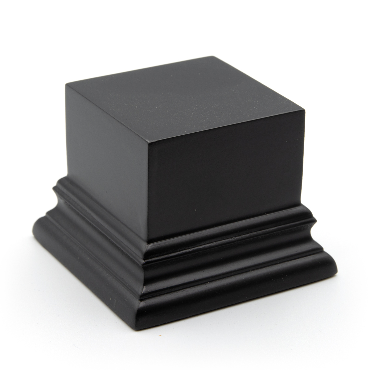 Peana cuadrada 5cm de alto 4x4cm negro – Black wooden square base