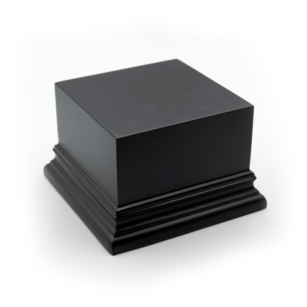 Peana cuadrada 6cm de alto 6x6cm negro – Black wooden square base