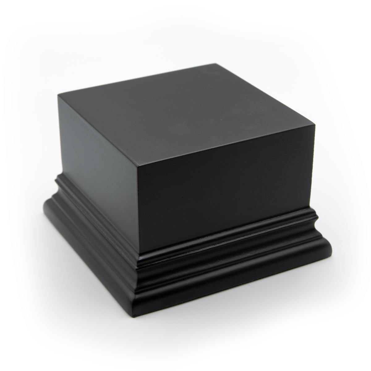 Peana cuadrada 6cm de alto 8x8cm negro – Black wooden square base