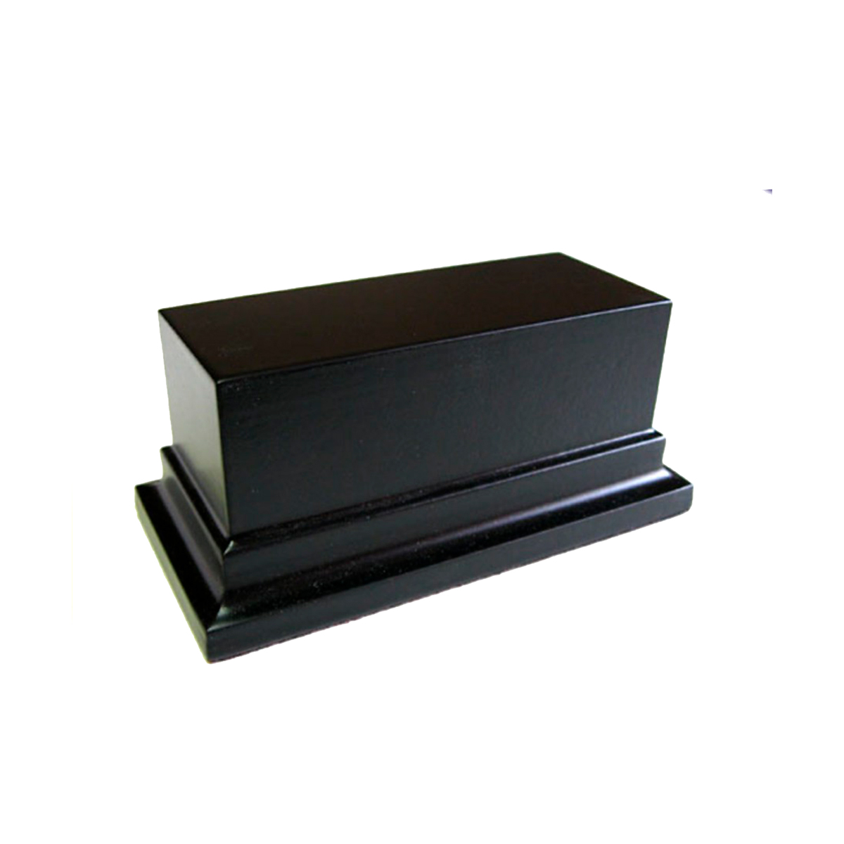 Peana rectangular 6cm de alto 12x6cm negro – Black wooden rectangular base