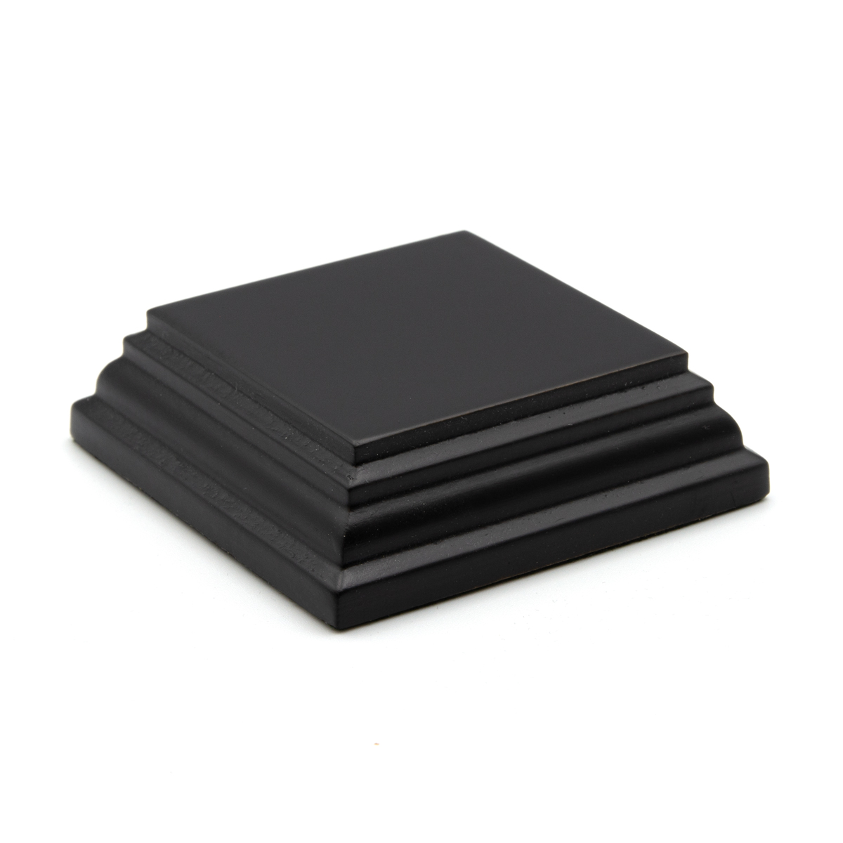 Peana cuadrada 2cm de alto 5x5cm negro – Black wooden square base