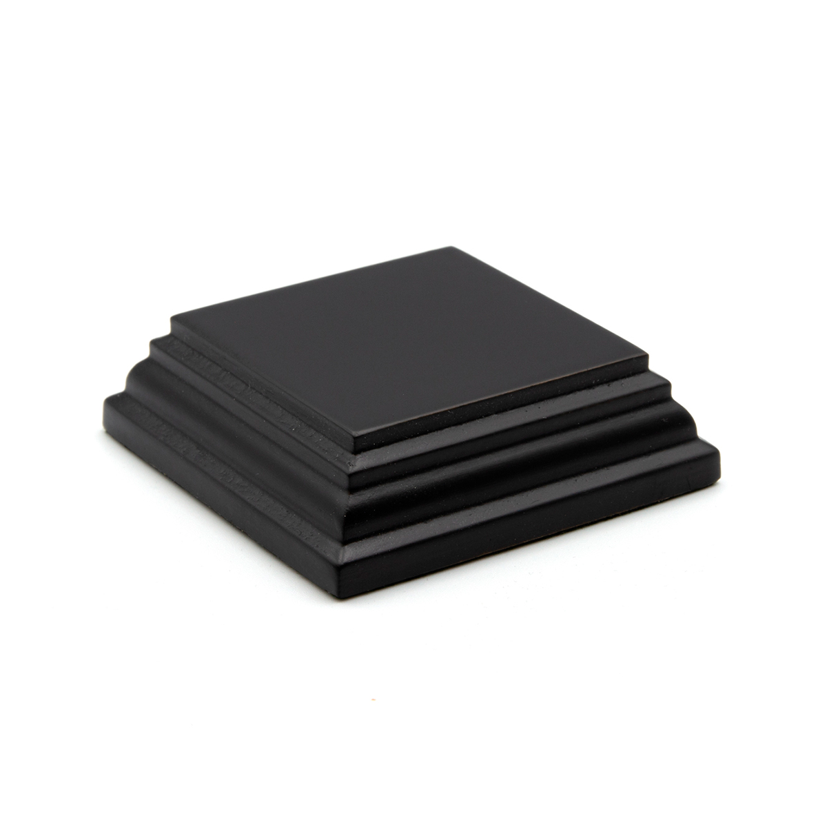 Peana cuadrada 2cm de alto 4x4cm negro – Black wooden square base