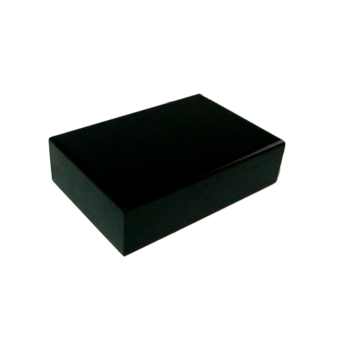 Peana rectangular 4cm de alto 20x12cm negro – Black wooden rectangular base