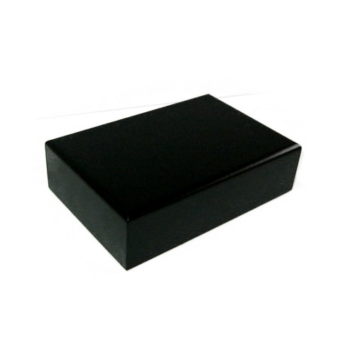 Peana cuadrada 4cm de alto 10x10cm negro – Black wooden square base