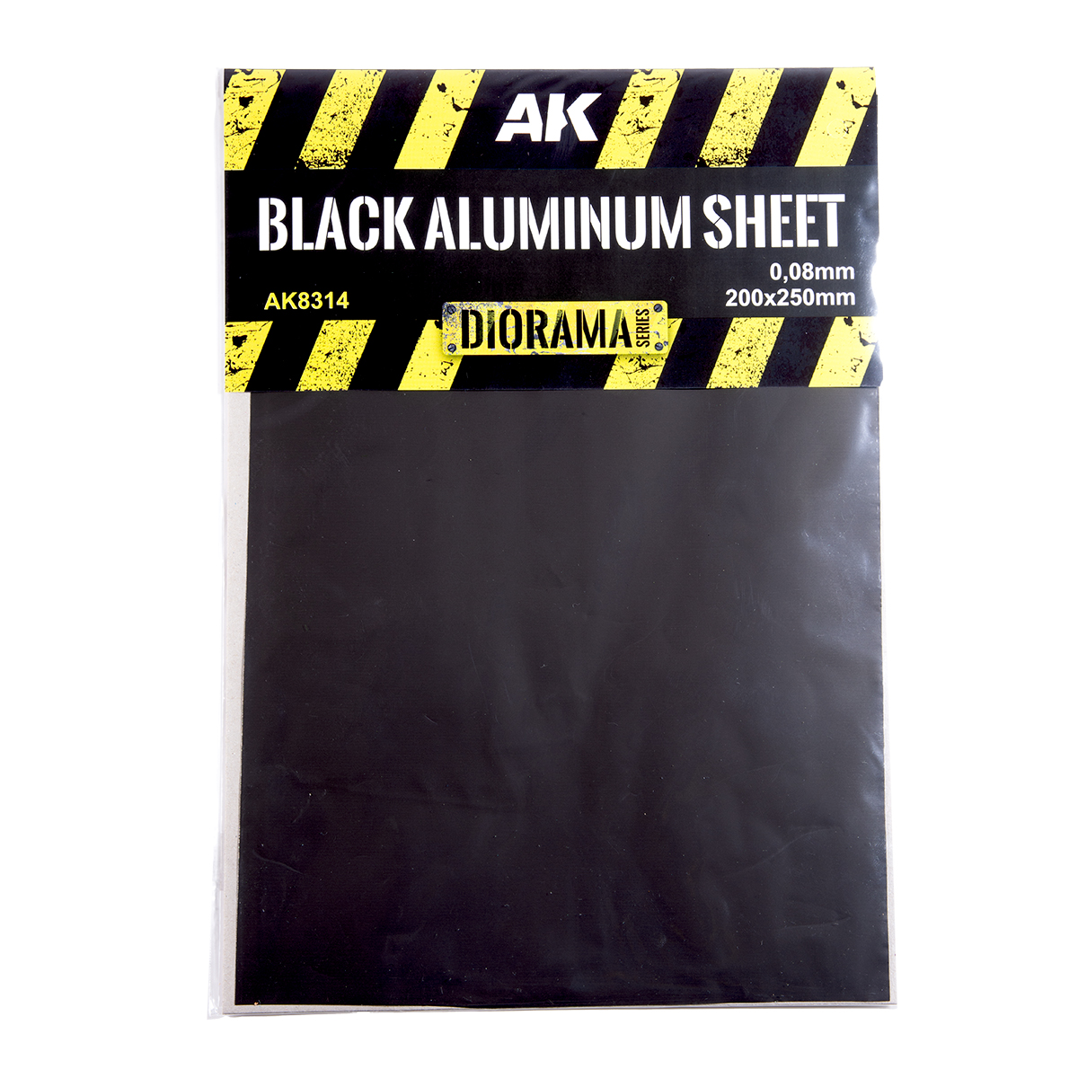 BLACK ALUMINUM SHEET 150UM (MICROMETER) 200X250MM