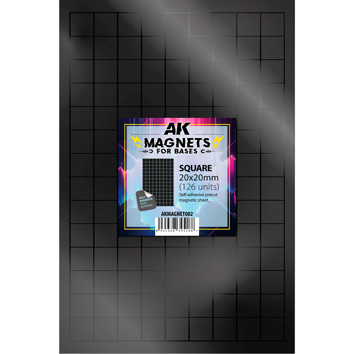 SQUARE MAGNET FOR BASES 20X20MM (126 units)