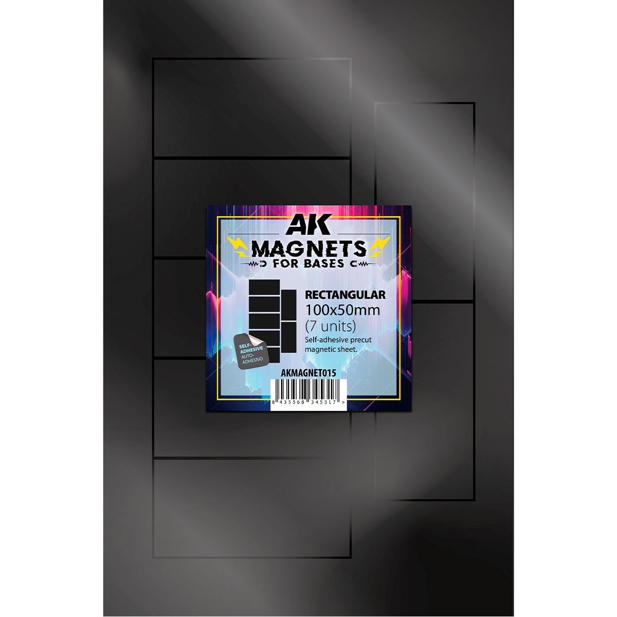 RECTANGULAR MAGNET FOR BASES 100X50MM (7 units)