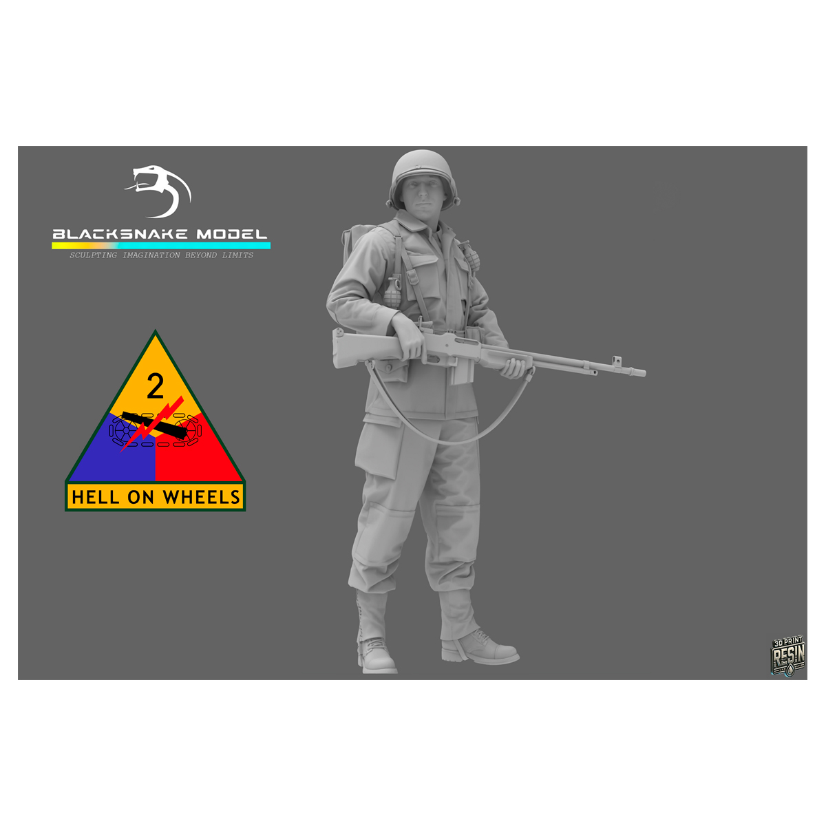 2nd Armored Infantry Soldier BAR 1/35