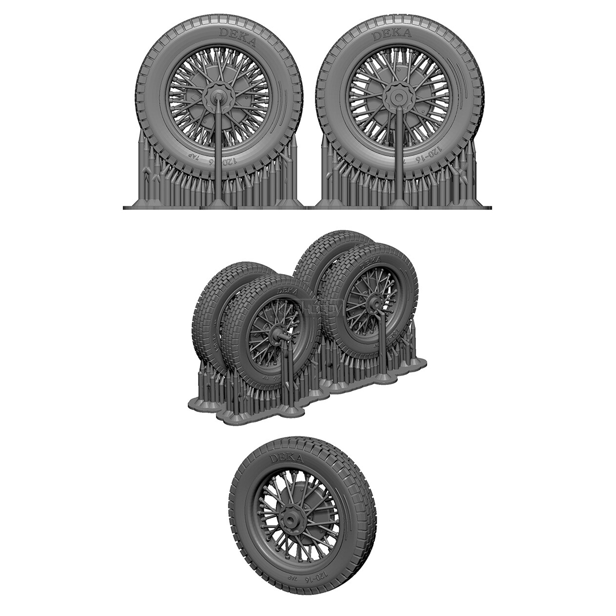 Zundapp KS750 Wheel Set for Academy 1/35