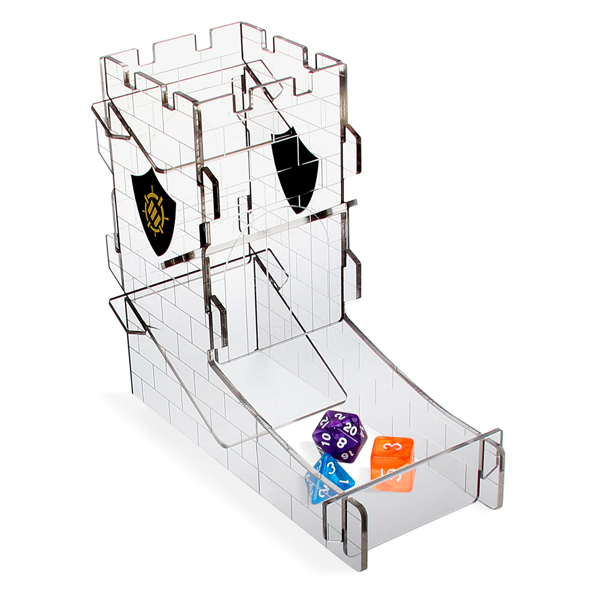 ENHANCE Dice Tower Dice Tray for Tabletop RPG Games with Castle Design