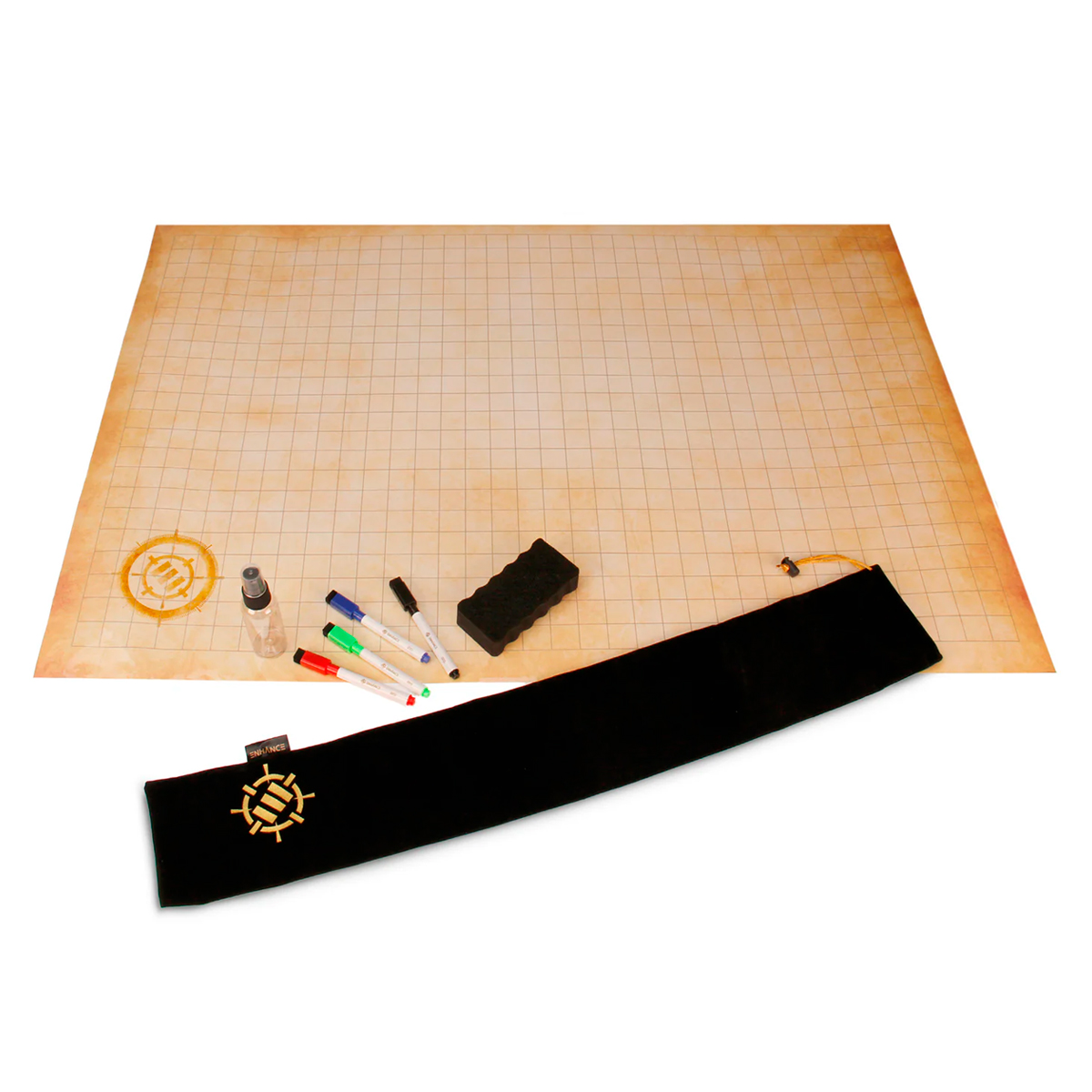 ENHANCE RPG Grid Mat – Tabletop DnD Map (24×36″) Role Playing Dry Erase DnD Mat