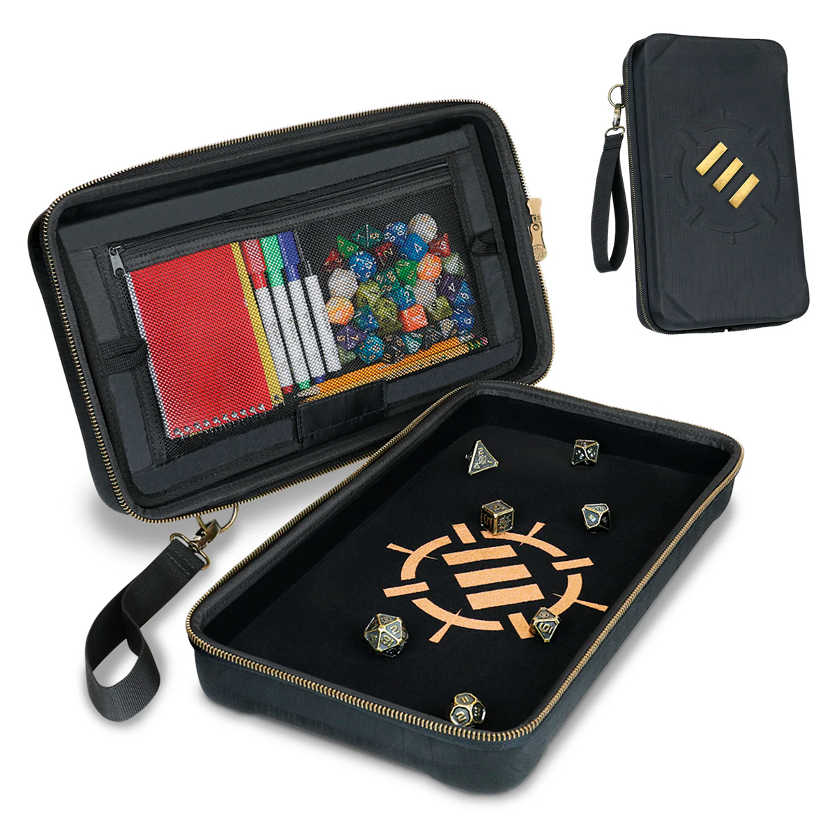 ENHANCE Tabletop Community Dice Rolling Tray & Dice Case for up to 500 RPG Dice