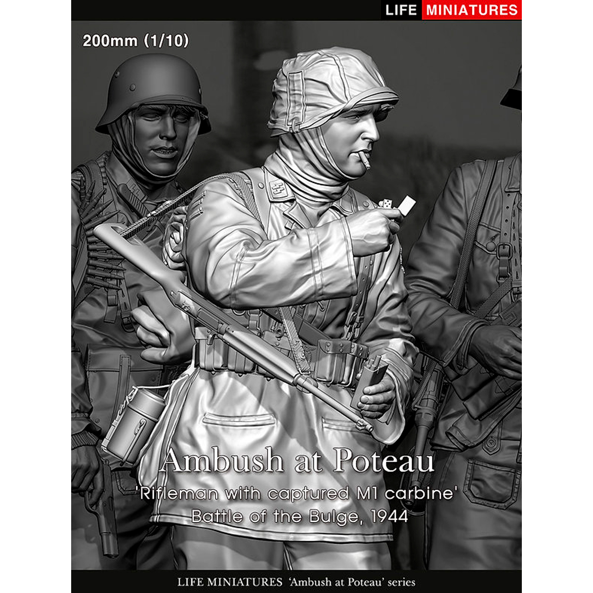 Life Miniatures – Ambush at Poteau ‘Rifleman with captured M1 carbine’ (1/10 scale full size)