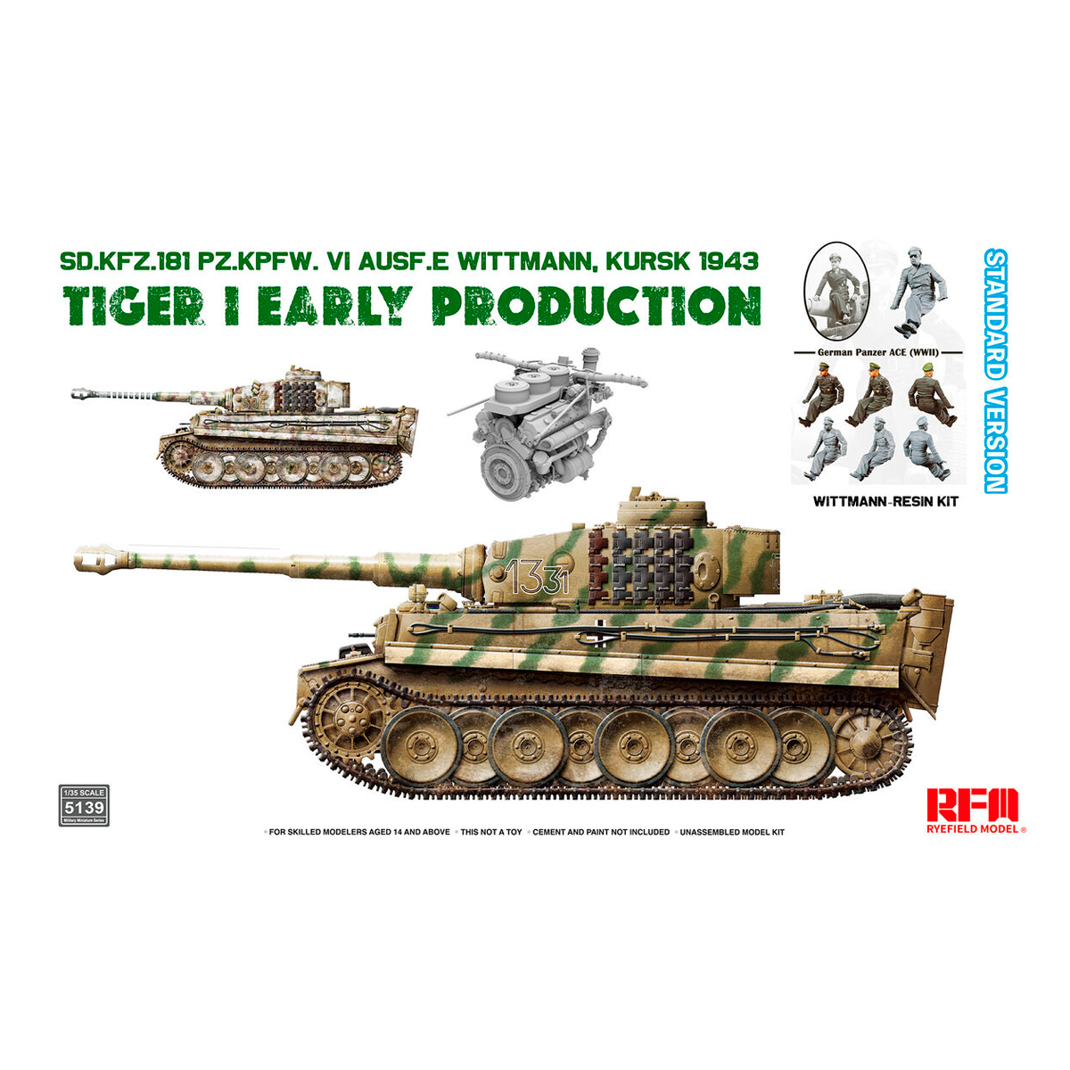 1/35 Sd.Kfz.181 Pz.Kpfw. VI Ausf. E Tiger I Early Production (Kursk 1943/Standard Version)