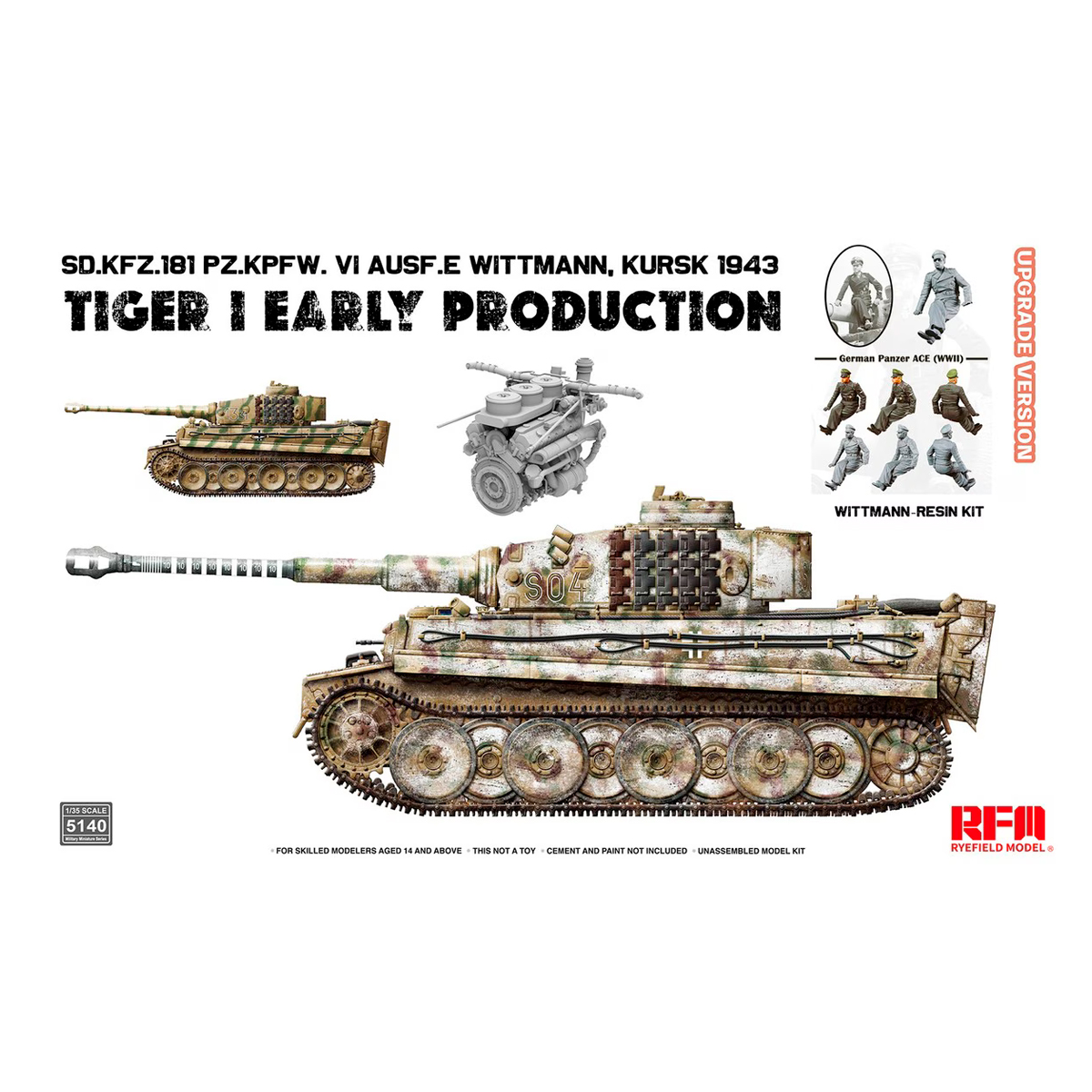 1/35 Sd.Kfz.181 Pz.Kpfw. VI Ausf. E Tiger I Early Production (Kursk 1943/Upgrade Version)