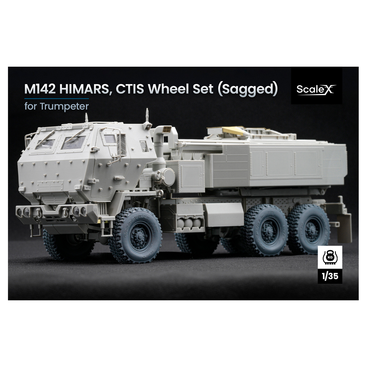 HIMARS V2 Sagged wheel set (1/35)